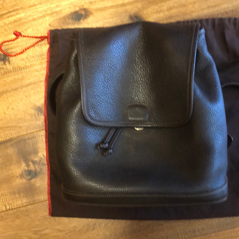 Coach Brown Pebble Leather Backpack